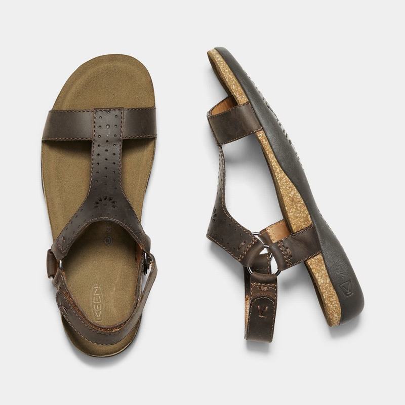 Sandalias Keen Mujer Colombia - Keen Kaci Ana T-strap Chocolate (SLXGF6759)